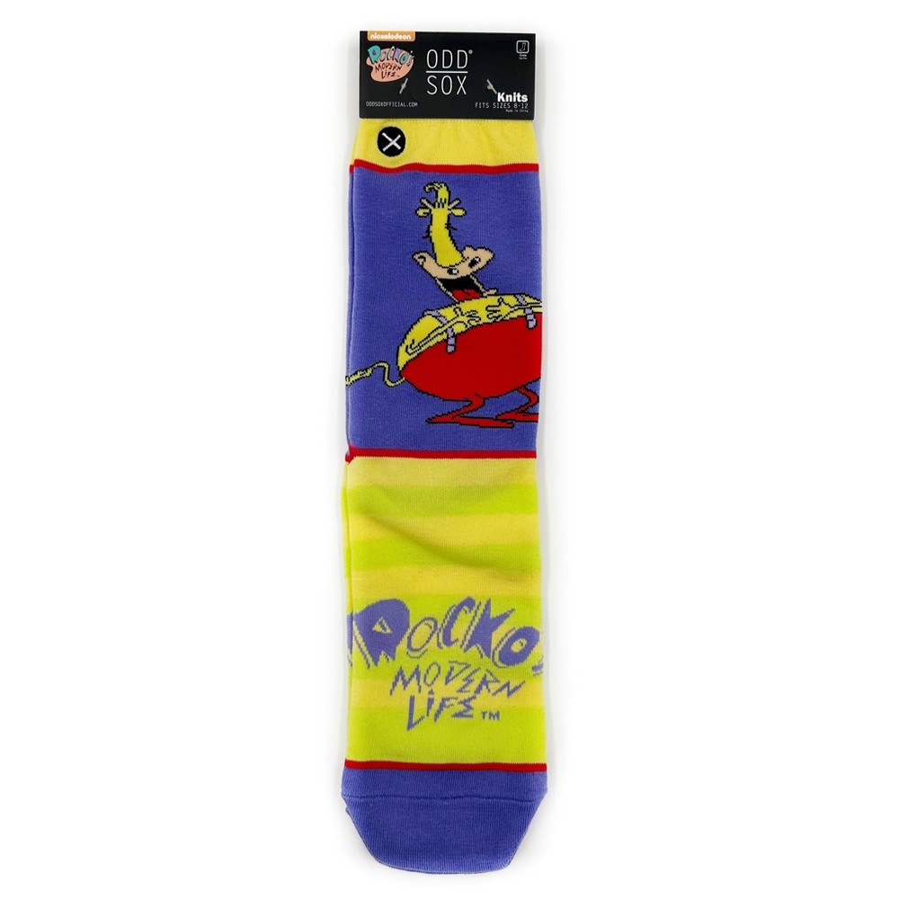 Odd Sox Rocko’s Modern Life Heffer Crew Socks Mens Womens Nickelodeon 90s Gift